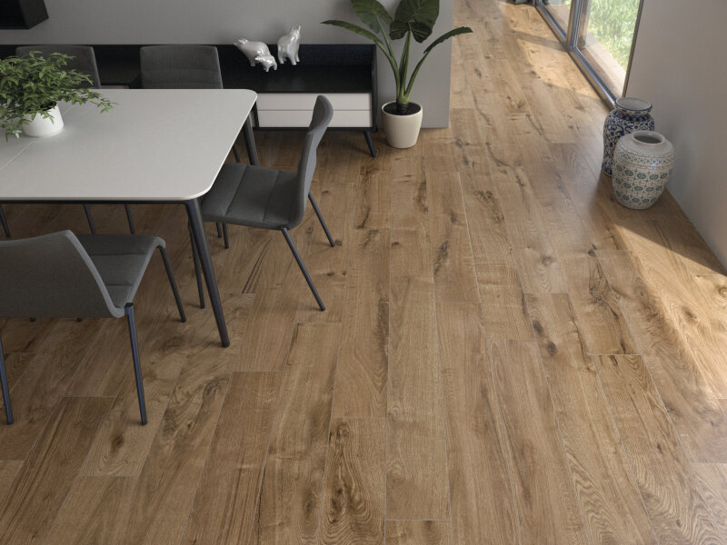 Huismerk tegels Yukon Walnut 20x120 rett