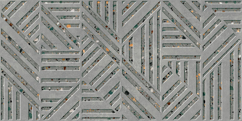 Prissmacer Cerámica Gobi Grigio relieve wandtegel 60x120 rett