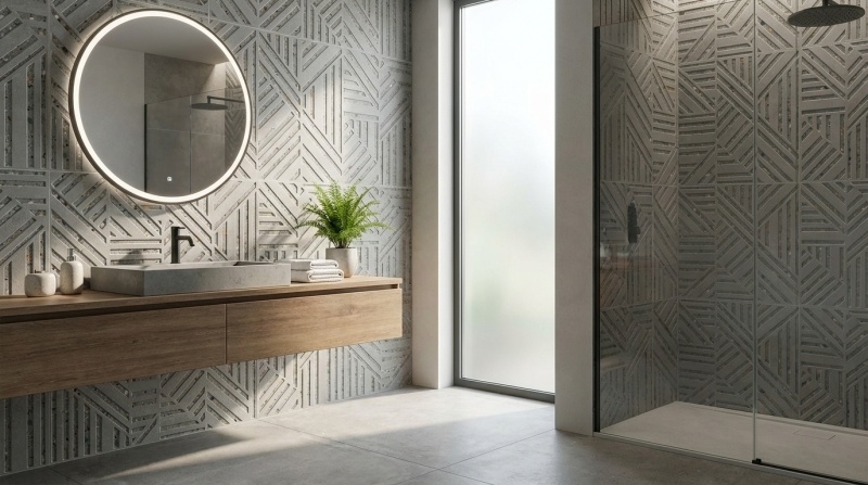 Prissmacer Cerámica Gobi Grigio relieve wandtegel 60x120 rett