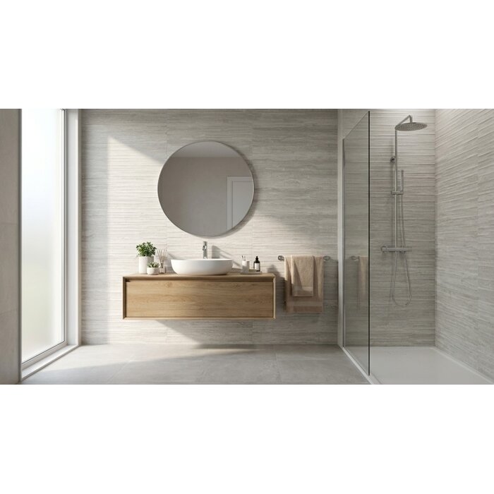 Baldocer Cerámica Venice Grigio wandtegel Drip decor 30x90 rett