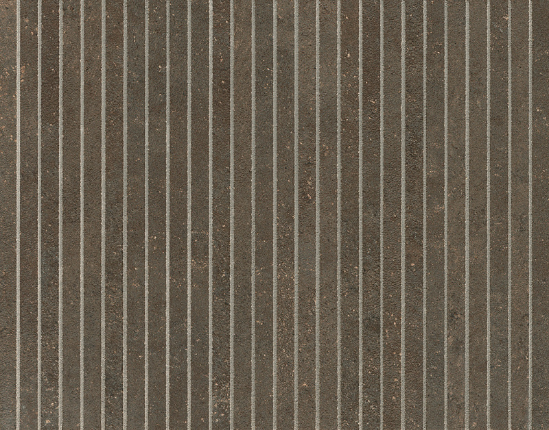 FAP Ceramiche Nobu Cocoa tratti mosaico 1x24 rond op net van 24x30,5