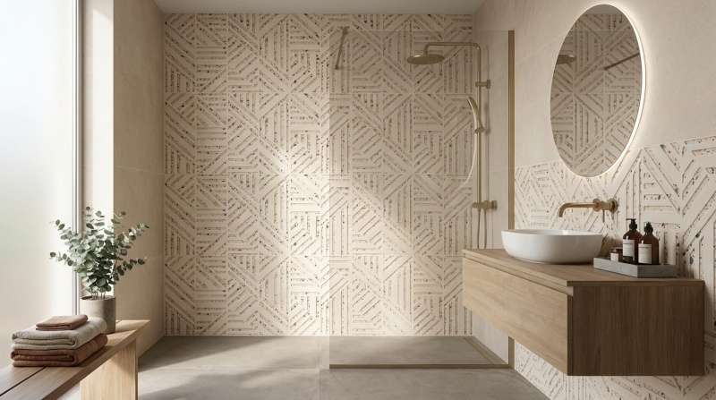 Prissmacer Cerámica Gobi Nude relieve wandtegel 60x120 rett