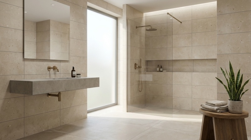 Huismerk tegels Indeed Confetti Sand Light wandtegel 33,3x90 rett