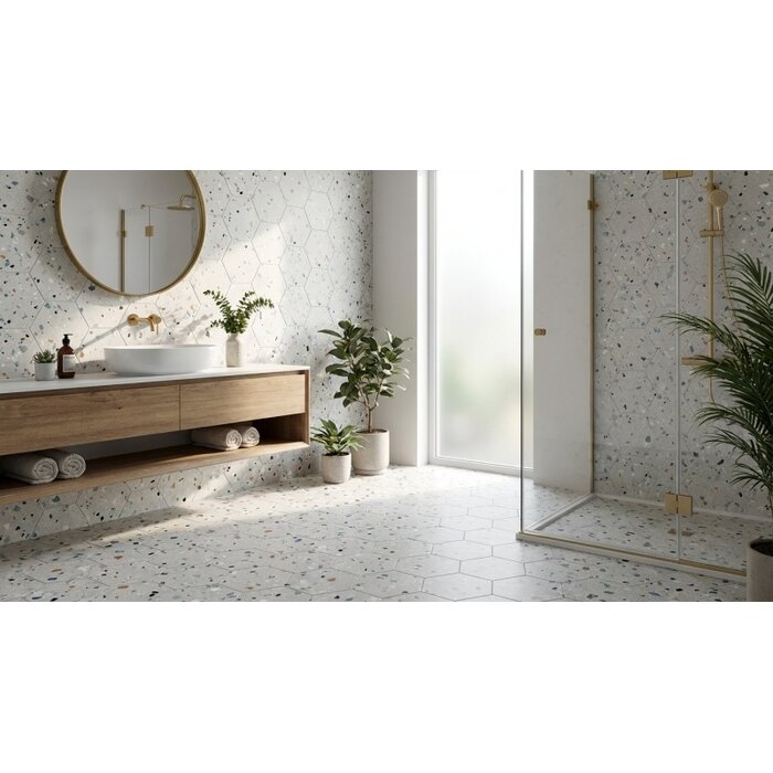 Prissmacer Cerámica Gobi Bianco hexagon 20x24