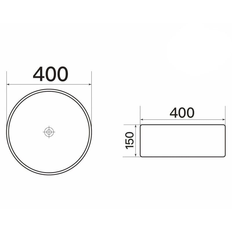 By Goof Waskom keramiek wit 40x40x15cm
