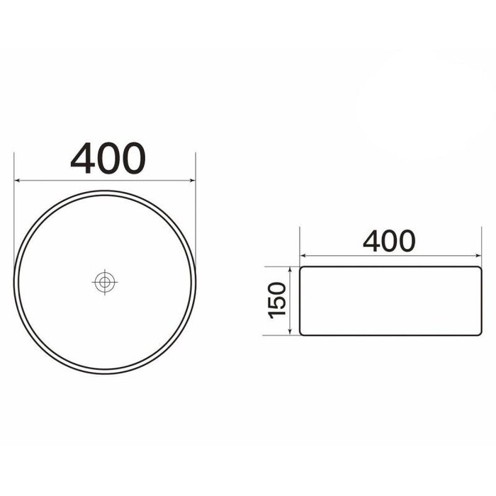 By Goof Waskom keramiek wit 40x40x15cm