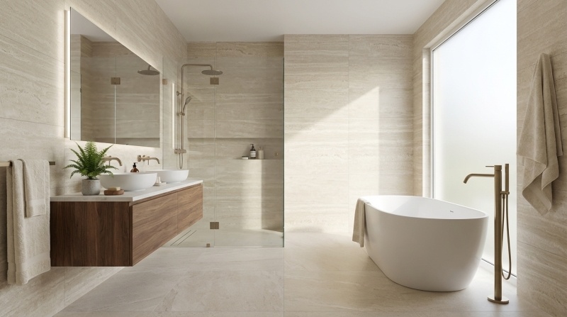 Baldocer Cerámica Venice Beige wandtegel 30x90 rett