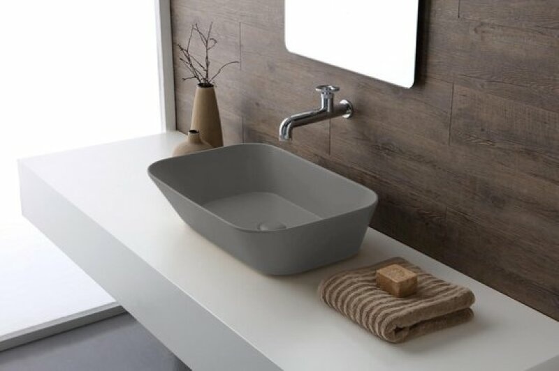 By Goof Mees design waskom rechthoek mat grijs