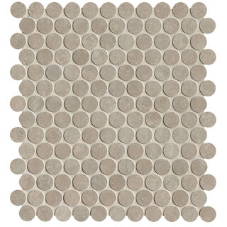 FAP Ceramiche Nobu Grey round mosaico 2,2cm rond op net van 29x32,5