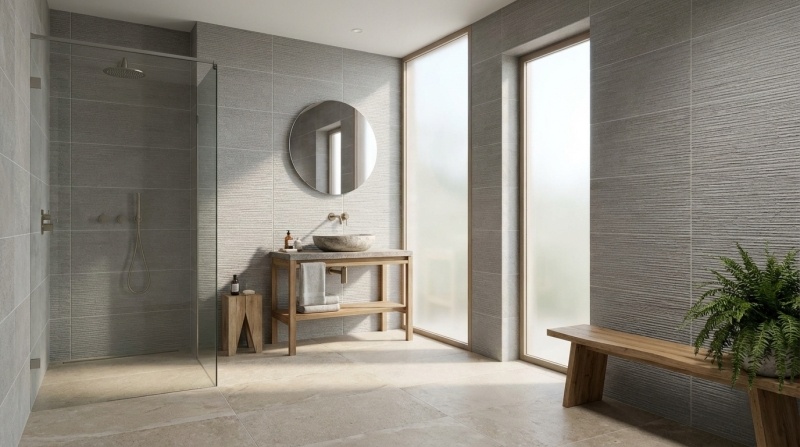 FAP Ceramiche Maku Grey Rock decor wandtegel 25x75 rett