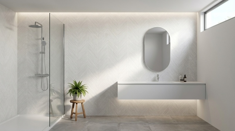 Huismerk tegels Midtown White Look decor wandtegel 30X90 rett