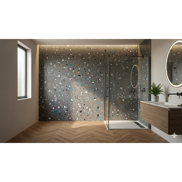 Prissmacer Cerámica Gobi Nero hexagon 20x24