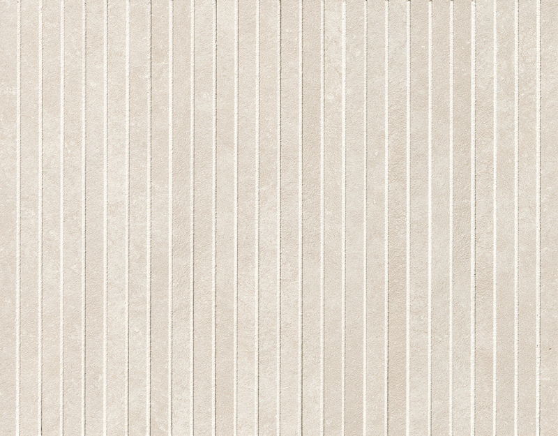 FAP Ceramiche Nobu White tratti mosaico 1x24 rond op net van 24x30,5