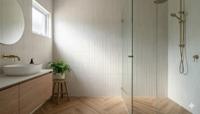 FAP Ceramiche Nobu White tratti mosaico 1x24 rond op net van 24x30,5