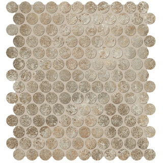 FAP Ceramiche Nobu Slate round mosaico 2,2cm rond op net van 29x32,5