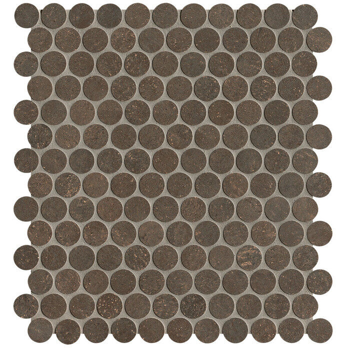 FAP Ceramiche Nobu Cocoa round mosaico 2,2cm rond op net van 29x32,5