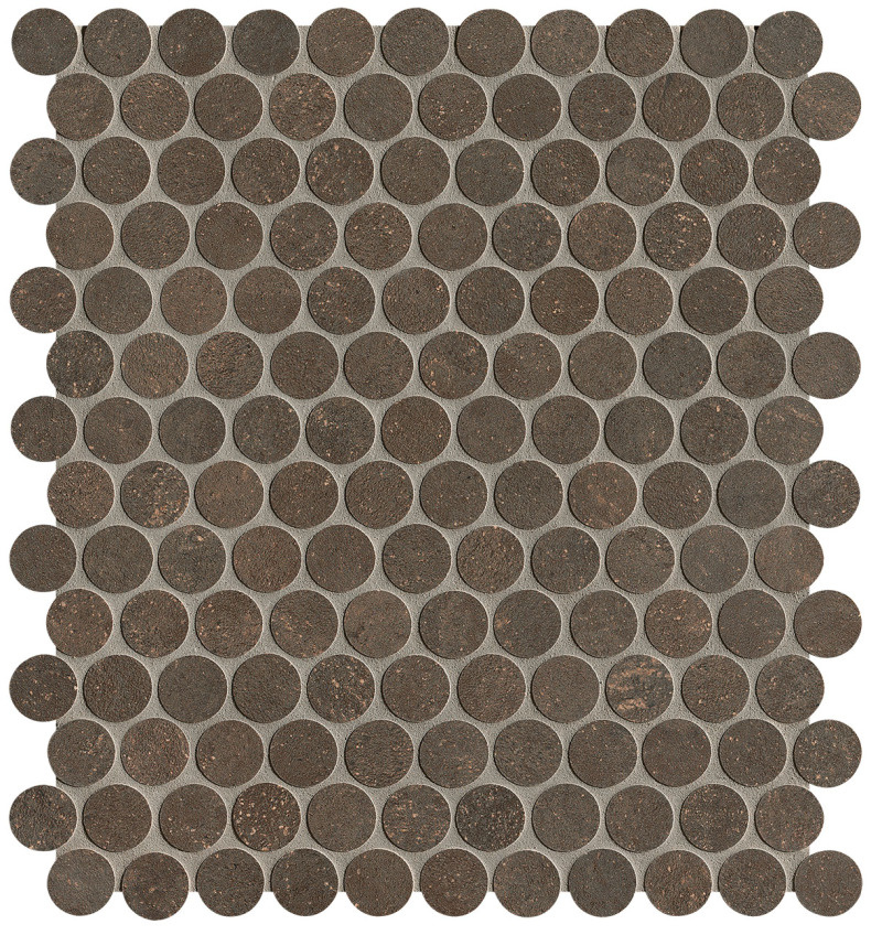 FAP Ceramiche Nobu Cocoa round mosaico 2,2cm rond op net van 29x32,5