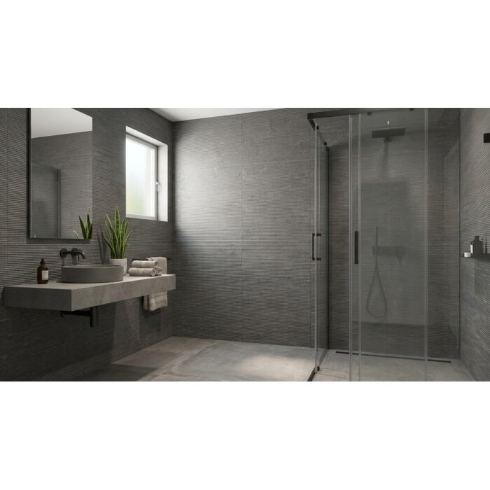 Cifre Cerámica Overland Antracite Relieve 30x60 rett