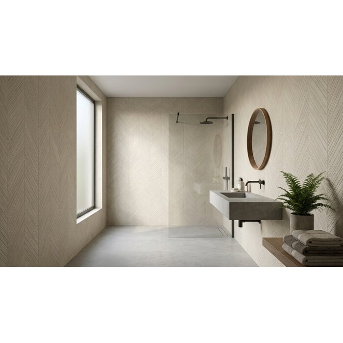 Huismerk tegels Midtown Cream Look decor wandtegel 30X90 rett