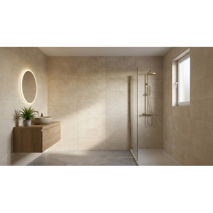 Baldocer Cerámica Concept Cream Kirat decor wandtegel 30x90 rett