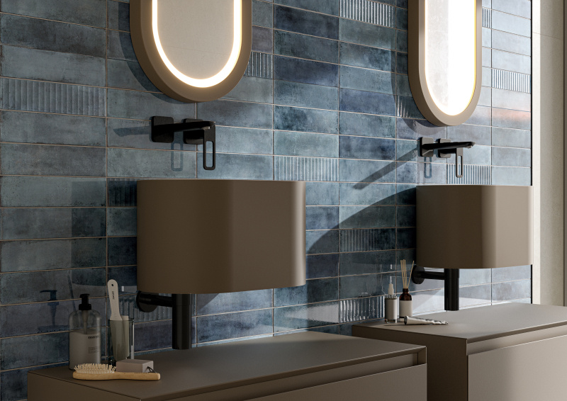 Cifre Cerámica Mussa Way Blue glans 7,5x30