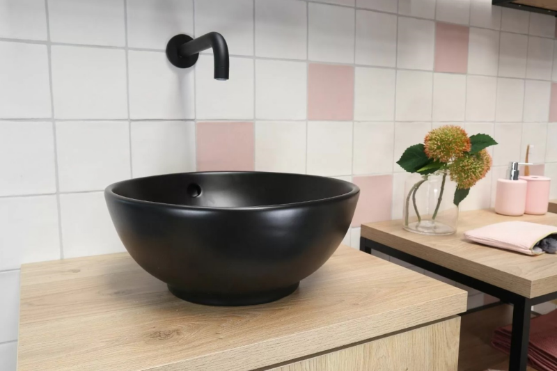 By Goof Waskom keramiek mat zwart 38x38x15cm