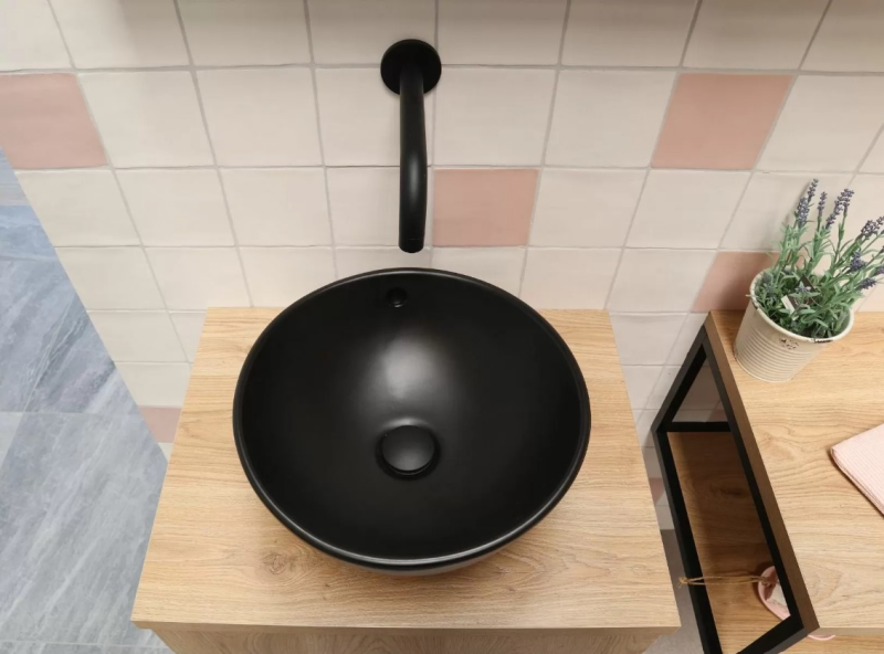 By Goof Waskom keramiek mat zwart 38x38x15cm