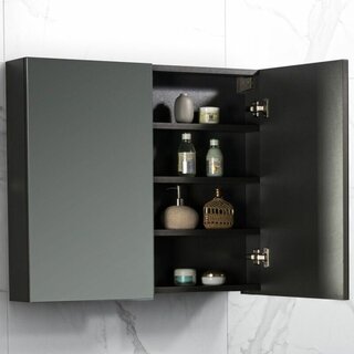 By Goof Spiegelkast Tieme mat grijs 80x70x16cm