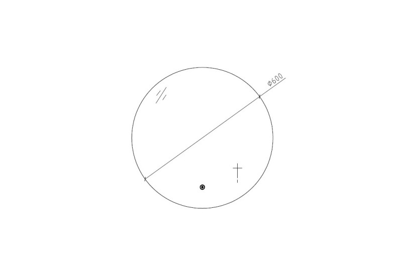By Goof Badkamerspiegel 60cm LED, touch knop, anti-condens