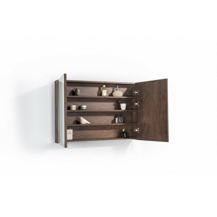 By Goof Spiegelkast Tieme mat donker eiken 100x70x16cm