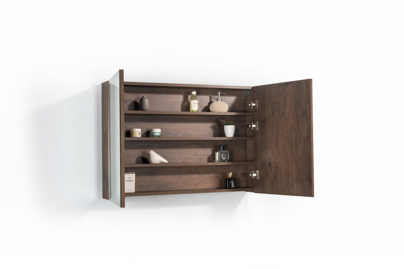 By Goof Spiegelkast Tieme mat donker eiken 100x70x16cm