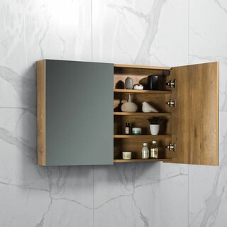 By Goof Spiegelkast Tieme mat eiken 100x70x16cm