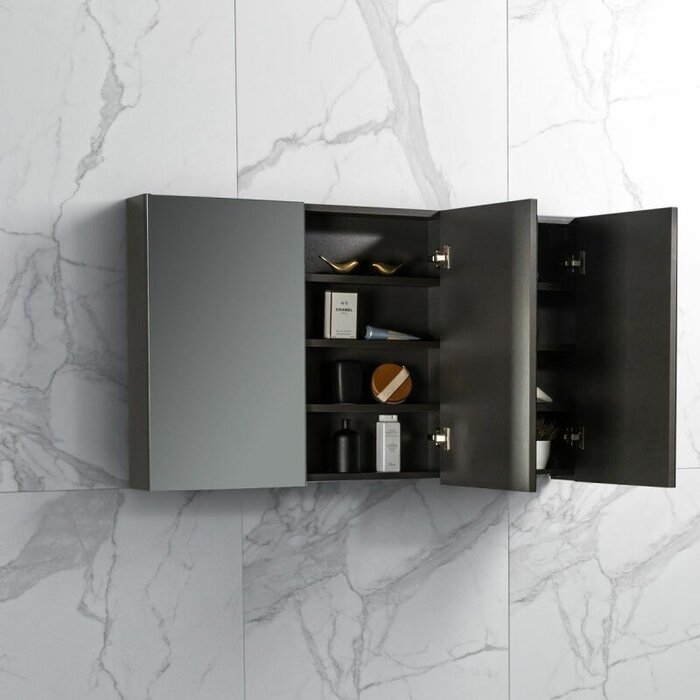 By Goof Spiegelkast Tieme mat grijs 120x70x16cm