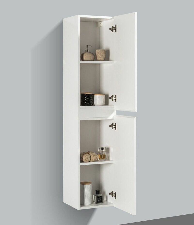 By Goof Kolomkast Tieme hoogglans wit 160x35x35cm