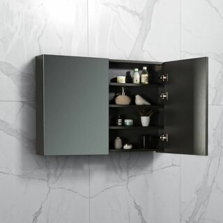 By Goof Spiegelkast Tieme mat grijs 100x70x16cm