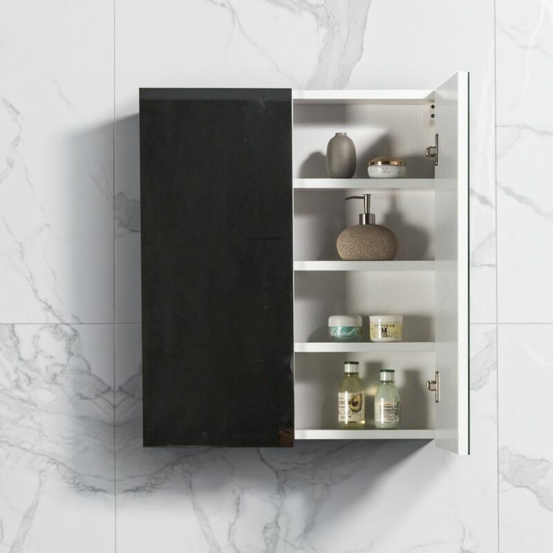 By Goof Spiegelkast Tieme hoogglans wit 60x70x16cm