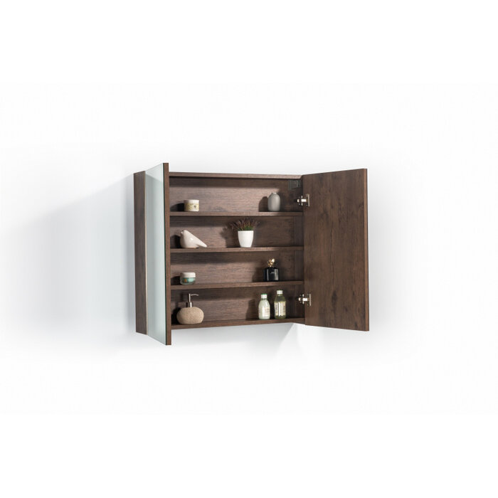 By Goof Spiegelkast Tieme mat donker eiken 80x70x16cm