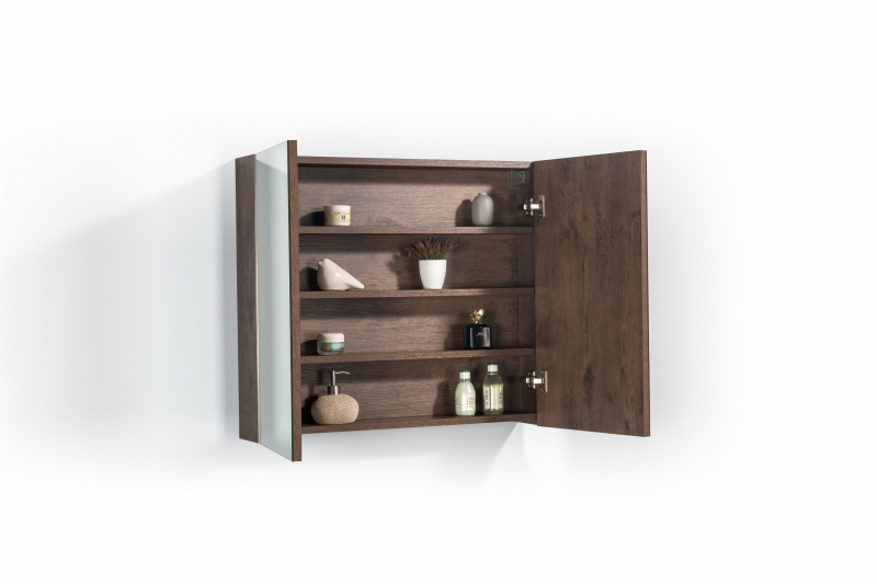 By Goof Spiegelkast Tieme mat donker eiken 80x70x16cm