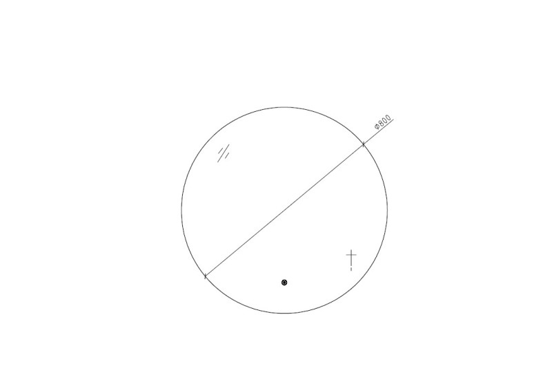 By Goof Badkamerspiegel 80cm LED, touch knop, anti-condens
