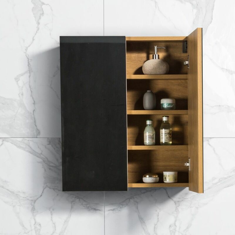 By Goof Spiegelkast Tieme mat eiken 60x70x16cm