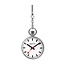 Mondaine Evo Pocket zakhorloge - zilverkleurige kast - witte wijzerplaat - 43 mm