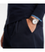 Mondaine Classic horloge - zilverkleurige kast - bruin leren band - 40 mm