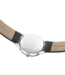 Mondaine Evo2 horloge - zilverkleurige kast - zwart leren band - 40 mm