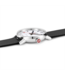 Mondaine Evo2 horloge - zilverkleurige kast - zwart leren band - 40 mm