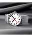 Mondaine Evo2 horloge - zilverkleurige kast - zilverkleurige mesh band - 43 mm