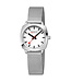 Mondaine Petite Cushion horloge - zilverkleurige kast - zilverkleurige mesh band - 31 x 36.5 mm