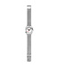 Mondaine Petite Cushion horloge - zilverkleurige kast - zilverkleurige mesh band - 31 x 36.5 mm