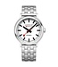 Mondaine The Original horloge - zilverkleurige kast - zilverkleurige stalen band - 41 mm