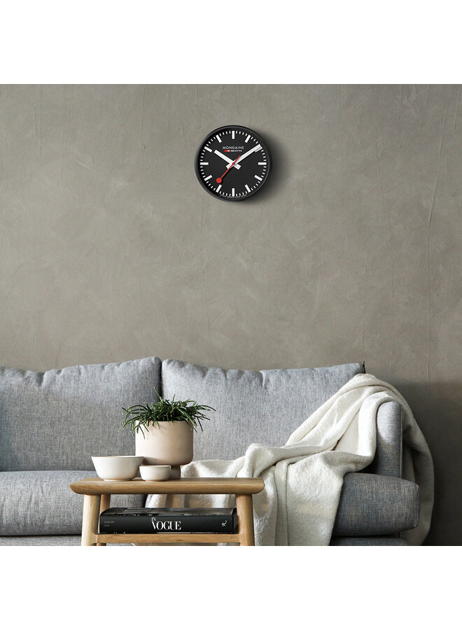 M990.CLOCK.64SBB - Wandklok - 25 cm