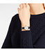 Mondaine Evo2 horloge - zilverkleurige kast - zwart leren band - 26 mm